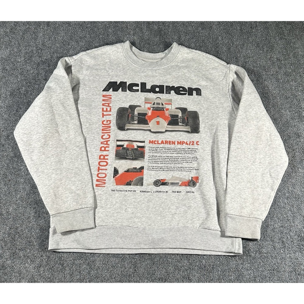 McLaren Formula 1 Team MP4/2C Racing Car Sweatshirt Men's Medium F1